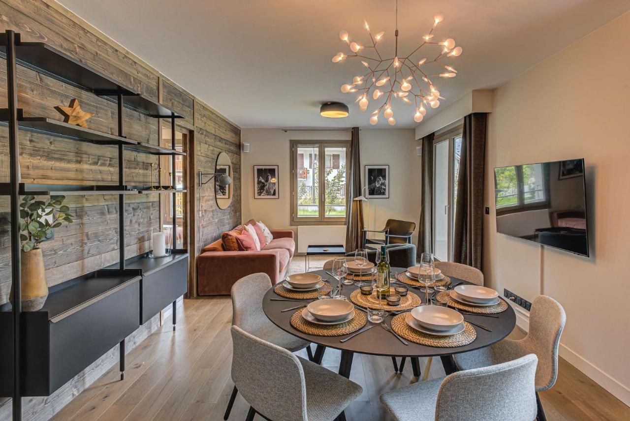 White Pearl A05 Modern Apartment Chamonix Alpes Travel Sleeps 4 To 6 Kültér fotó