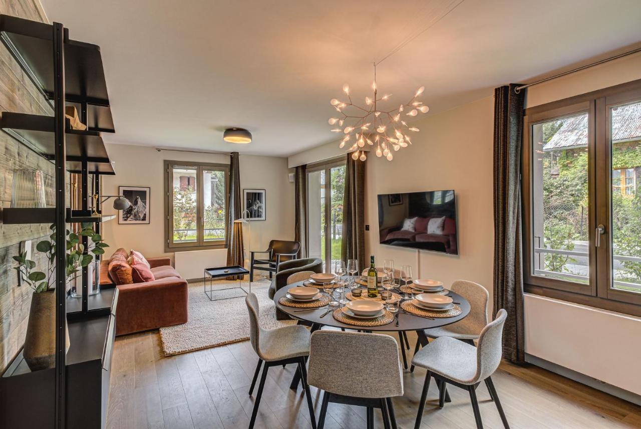 White Pearl A05 Modern Apartment Chamonix Alpes Travel Sleeps 4 To 6 Kültér fotó